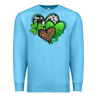 Ocean Blue St. Patrick's Day hearts Premium Sweatshirt - Jasminsmagicworld