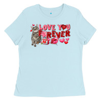 Baby Blue love you forever Ladies Tee - FaDigitalArtStudio