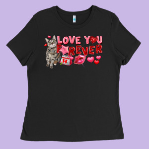 Love You Forever Ladies Tee Designed By Fadigitalartstudio