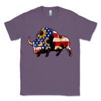 Lavender american flag bison Classic Tee - Jasminsmagicworld