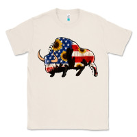 American Flag Bison Classic Tee | Teevron