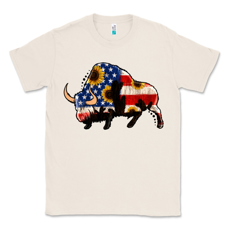 American Flag Bison Classic Tee by Jasminsmagicworld | Teevron