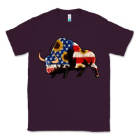 Plum american flag bison Classic Tee - Jasminsmagicworld