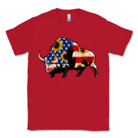 Red american flag bison Classic Tee - Jasminsmagicworld
