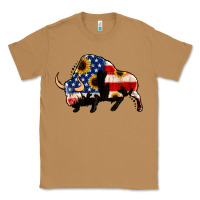 Toasted Coconut american flag bison Classic Tee - Jasminsmagicworld