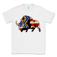 White american flag bison Classic Tee - Jasminsmagicworld
