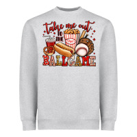 Heather Grey take me out to the ball game baseball Heavyweight Sweatshirt - Jasminsmagicworld