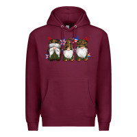 Burgundy military gnomes star Premium Hoodie - Artiststas