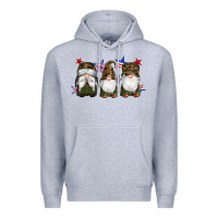 Heather Grey military gnomes star Premium Hoodie - Artiststas