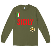 Army Green sicily Long Sleeve Tee - baoMotion