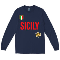 Navy sicily Long Sleeve Tee - baoMotion