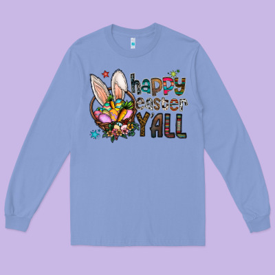 Happy Easter Y All Long Sleeve Tee Designed By Cowhidedigitalart