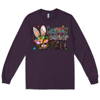 Plum happy easter y all Long Sleeve Tee - CowhideDigitalArt