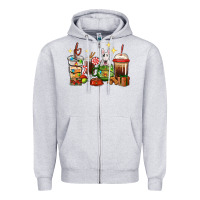 Christmas Coffee Cups With Bull Terrier Zipper Hoodie | Teevron