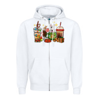 White Christmas coffee cups with Bull Terrier Zipper Hoodie - RanaPortraitStore