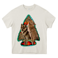 Cream howling wolves arrowhead Heavy Core Tee - Jasminsmagicworld