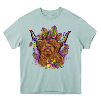 Arona mardi gras cow Heavy Core Tee - OliviaCreatesArt
