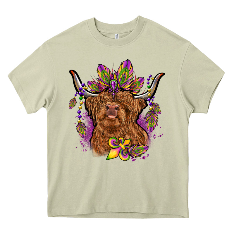 Mardi Gras Cow Heavy Core Tee by OliviaCreatesArt | Teevron