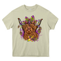 Mossy mardi gras cow Heavy Core Tee - OliviaCreatesArt
