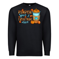 Black Pumpkin spice and everything nice Premium Sweatshirt - RanaPortraitStore