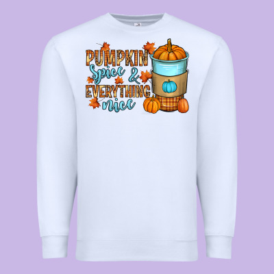 Pumpkin Spice And Everything Nice Premium Sweatshirt Designed By Ranaportraitstore