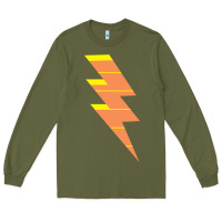 Army Green LIGHTNING BOLT Long Sleeve Tee - baoMotion