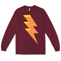 Burgundy LIGHTNING BOLT Long Sleeve Tee - baoMotion