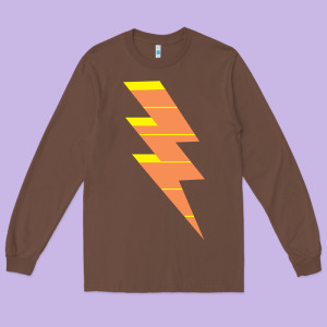 Lightning Bolt Long Sleeve Tee Designed By Baomotion