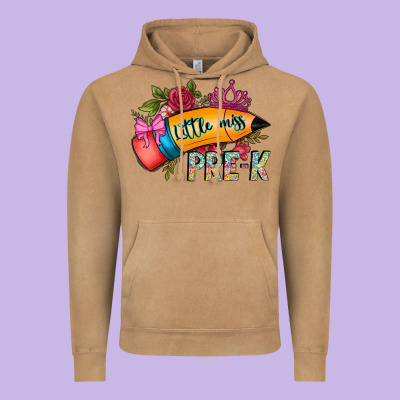 Little Miss Prek Vintage Hoodie Designed By Cowhidedigitalart