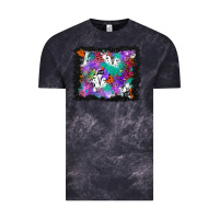 Cloud Black halloween ghost and turquoise glitter background Vintage Tee - BundleAndBundleShop