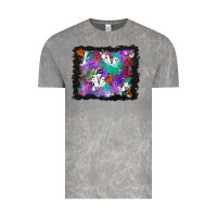 Cloud Rock halloween ghost and turquoise glitter background Vintage Tee - BundleAndBundleShop
