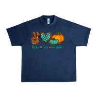 Navy peace love pumpkins Urban Heavy Tee - Jasminsmagicworld