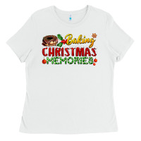 White baking christmas memories Ladies Tee - FaDigitalArtStudio