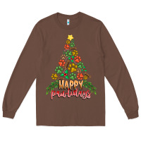 Chestnut paw print christmas tree Long Sleeve Tee - CowhideDigitalArt