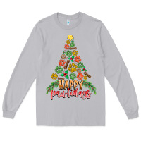 Moon Dust paw print christmas tree Long Sleeve Tee - CowhideDigitalArt