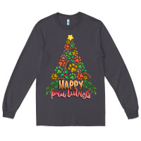 Smoke paw print christmas tree Long Sleeve Tee - CowhideDigitalArt