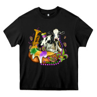 Black holstein mardi gras Heavy Core Tee - OliviaCreatesArt
