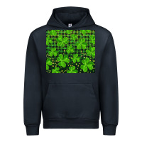 Navy shamrock and plaid Urban Hoodie - RanaPortraitStore