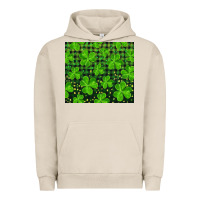 Pigment French Oak shamrock and plaid Urban Hoodie - RanaPortraitStore
