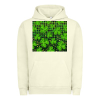 Pigment Pistachio shamrock and plaid Urban Hoodie - RanaPortraitStore