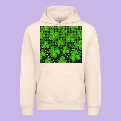 Shamrock And Plaid Urban Hoodie Designed By Ranaportraitstore