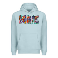 Blue Mist love sunflower usa flag leopard Premium Hoodie - Artiststas