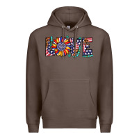 Coffee love sunflower usa flag leopard Premium Hoodie - Artiststas