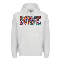 Dove Grey love sunflower usa flag leopard Premium Hoodie - Artiststas