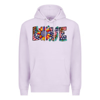 Lilac love sunflower usa flag leopard Premium Hoodie - Artiststas