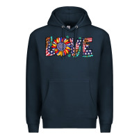 Navy love sunflower usa flag leopard Premium Hoodie - Artiststas