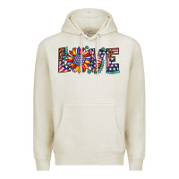 Oatmeal Heather love sunflower usa flag leopard Premium Hoodie - Artiststas