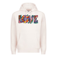 Pale Pink love sunflower usa flag leopard Premium Hoodie - Artiststas