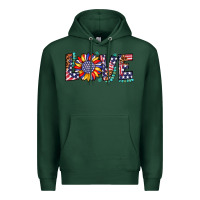 Sports Green love sunflower usa flag leopard Premium Hoodie - Artiststas