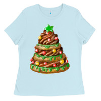 Baby Blue chocolate christmas cookie cake Ladies Tee - FaDigitalArtStudio
